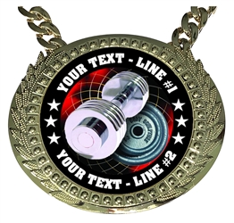 Personalized Weight Lifting Champion Champ Chain