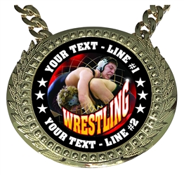 Personalized Wrestling Champion Champ Chain