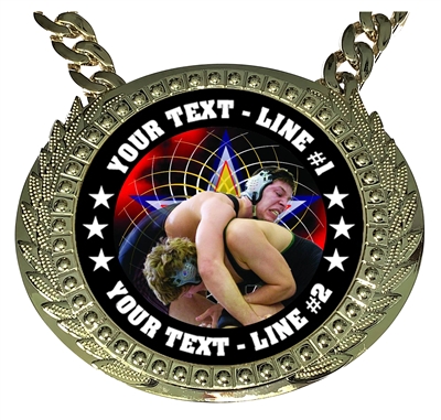 Personalized Wrestling Champion Champ Chain