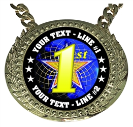 Personalized First Place 1st Champ Chain FCL581