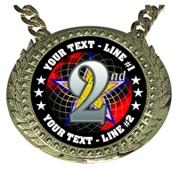 Personalized 2nd Place Champion Champ Chain