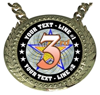 Personalized 3rd Place Champion Champ Chain