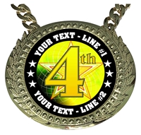 Personalized 4th Place Champion Champ Chain