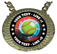 Personalized Softball Champion Champ Chain