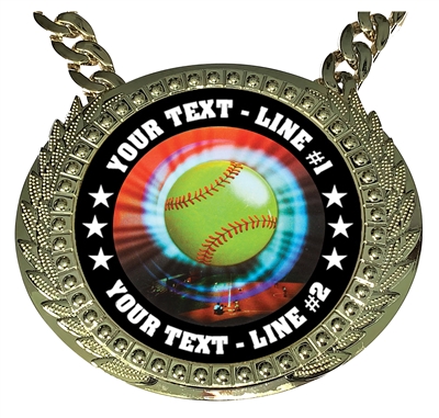 Personalized Softball Champion Champ Chain