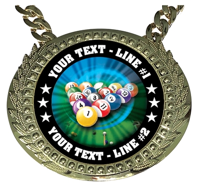 Personalized Billiards Pool Champion Champ Chain