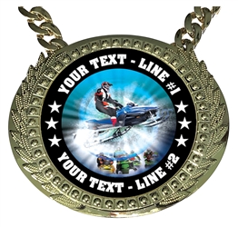 Personalized Snow Mobile Champion Champ Chain
