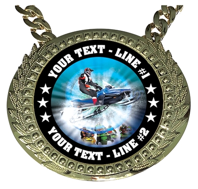 Personalized Snow Mobile Champion Champ Chain