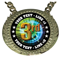 Personalized 3rd Place Champion Champ Chain