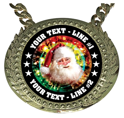 Personalized Santa Claus Christmas Champion Champ Chain