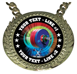 Personalized Weight Lifting Champion Champ Chain