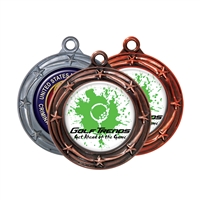 3" Star Medals w/ 2" Full-Color Custom Insert sl-033a